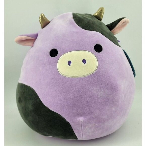 Squishmallows Other - NWT Squishmallow Alexie the Purple Cow 12" Plush Toy Stuffed Animal Kellytoy